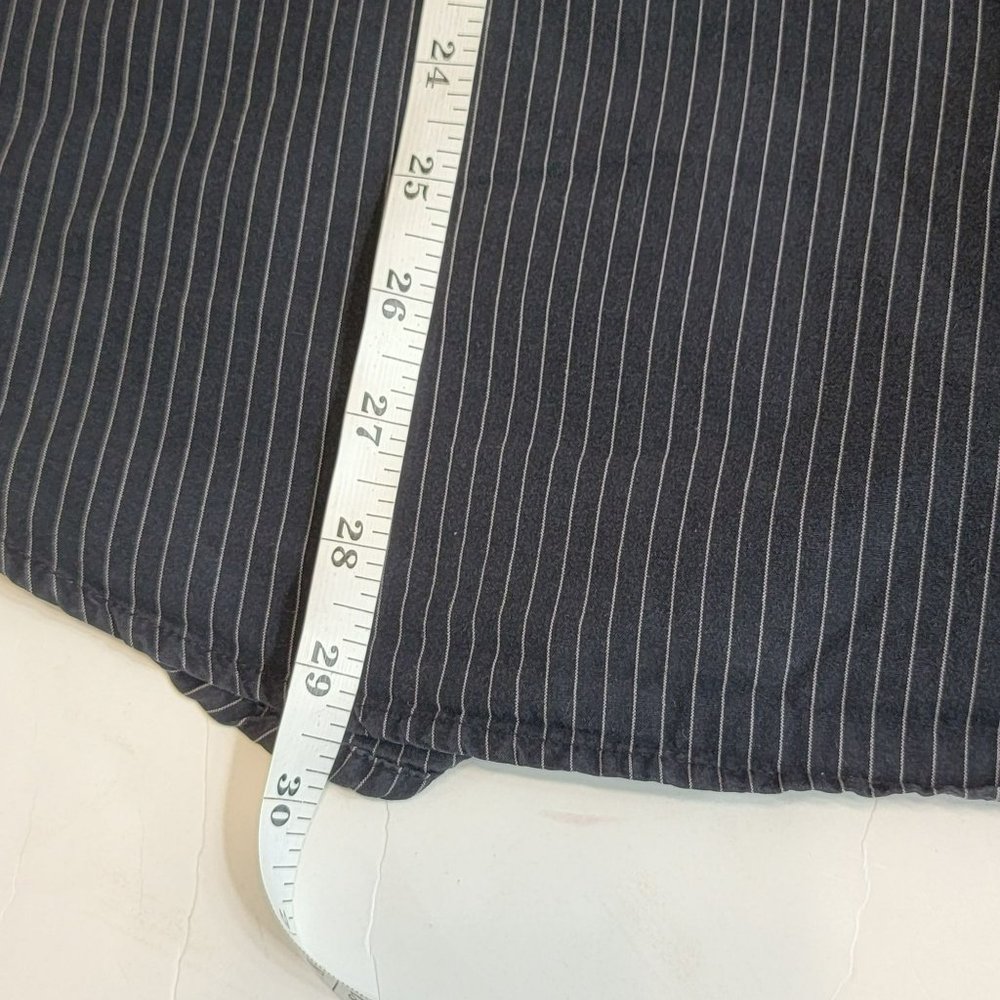 RVCA Men's Large Black and White Pin Stripe Button Down Shirt W/Embroidery - EUC - Picture 13 of 13